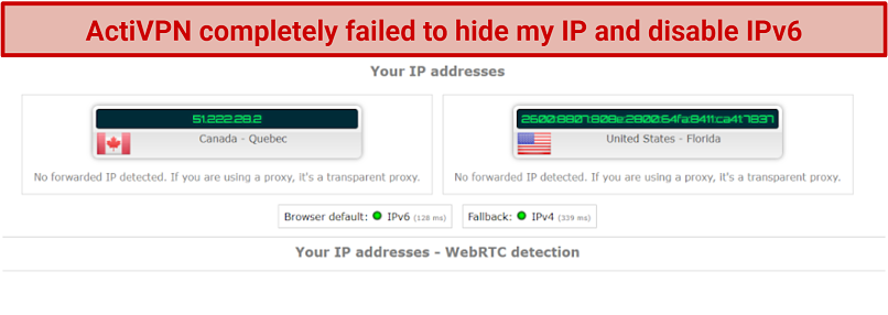 Security — Multiple IP Leaks